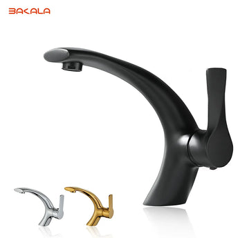 BAKALA Modern Washbasin Design Bathroom Faucet Mixer Waterfall Hot and Cold Water Taps for Basin of Bathroom F-6141-1