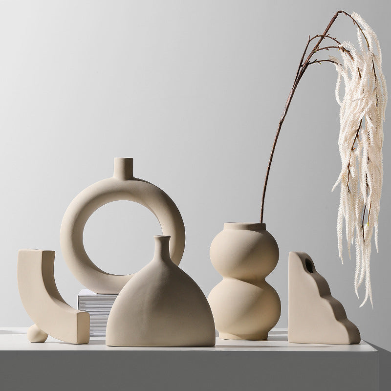 Nordic Light Luxury Ins Small Ceramic Vase
