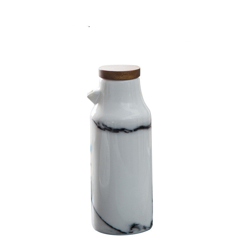 Ceramic marbling oil bottle soy sauce bottle seasoning jar