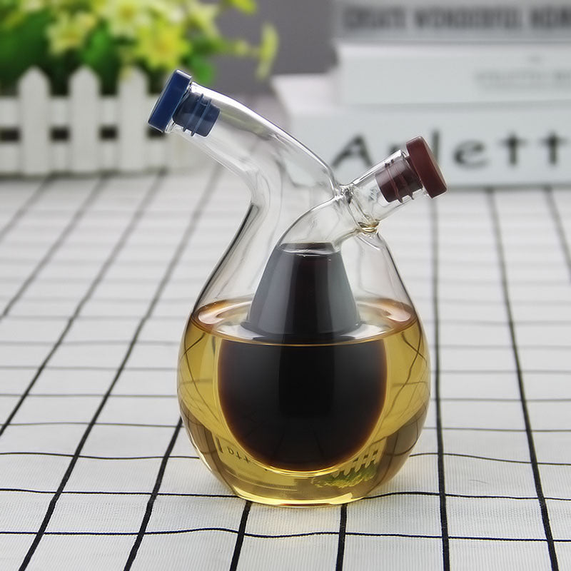 Glass leak-proof oil can