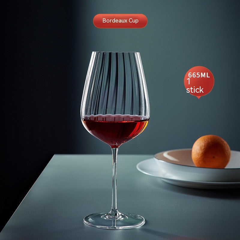 Rainbow Burgundy Crystal Red Wine Glass