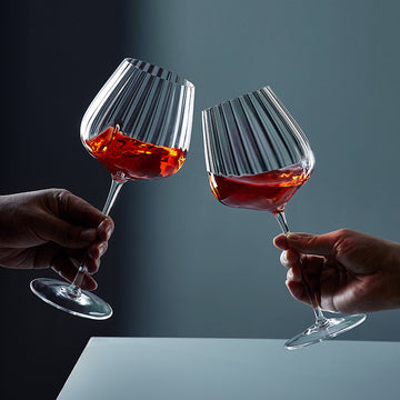 Rainbow Burgundy Crystal Red Wine Glass