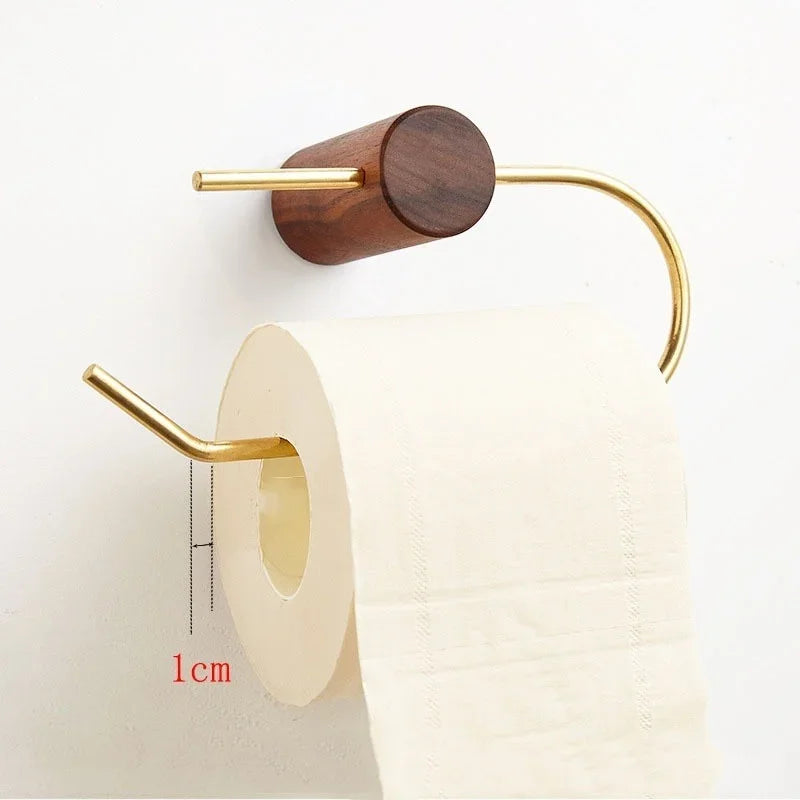 Creative Non-perforated Racks Nordic Toilet Tissue Holder Roll Paper Holder Brass Towel Rack Toilet Paper Dispenser